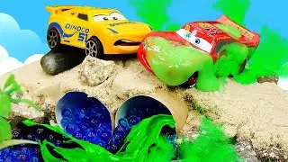 Молния Маквин и монстр завода химикатов! Игрушки Тачки в видео про машинки для мальчиков