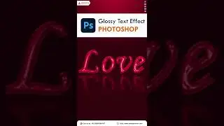 Glossy Text Effect In #photoshop #shorts #photoshopshorts #effects #viral #tutorial #trending #adobe