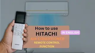 how to use hitachi inverter ac remote control function in english