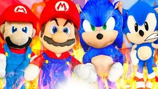 Crazy Mario Bros: Movie Mario Meets Movie Sonic!