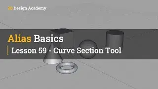 Autodesk Alias Basics Tutorials 59 - Curve Section Tool