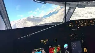 MSFS Rome(LIRF)-Innsbruck(LOWI) approach and landing in homecockpit