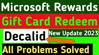 Microsoft rewards🤫Gift Card Decalid Problem Solved😎how to microsoft regards