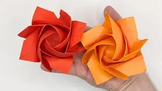 Origami ROSE by Toshikazu Kawasaki 🌹 How to make a paper roses