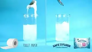 Natracare's Safe to Flush Moist Tissue and Toilet Paper Disintegration Comparison