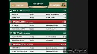 REMAINING PART 1 PAKISTAN VS BANGLADESH 2ND TEST MATCH SUMMARY.