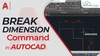 Explain Break Line Dimensions Command in AutoCAD | AutoCAD Break Line Tool Tutorial