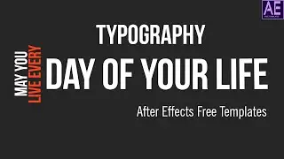 Kinetic Typography | Download Free After Effects Template | Ae free templates