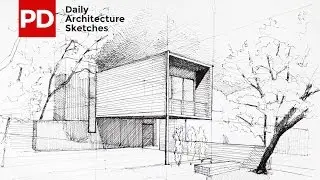 Drawing Tetra House | Daily Architecture Sketches #9