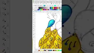 #coraldraw | Trace shape with pen tool and spline then color it