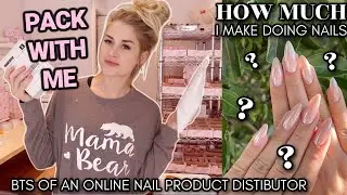 How Much I make doing nails? $ PACKING ORDERS ASMR , BTS ONLINE NAIL PRODUCT SUPPLIER