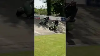 The First Bavarian Cement Track Race with Old Vespas in Oberpöring! 🛵💨 #vespa #farobasso #racing