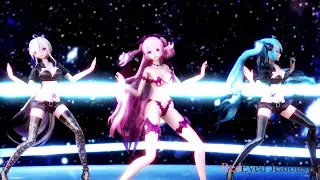 【MMD 1080p】虎視眈々~ Koshitantan【TDA Succubus Luka, Fashion Chest Miku and Haku】 [R-18]