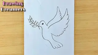 How to Draw Dove || Pigeon Drawing || Pigeon Drawing Step by Step