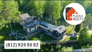 Обзор на дом со сценой и бассейном в Новом Токсово