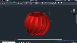 AutoCAD 3D Spiral Vase 2