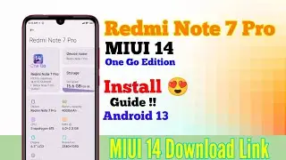 Redmi Note 7 Pro installation MIUI 14 (OneGo) Android 13