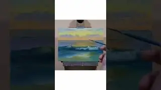 Painting a calm seascape #shorts