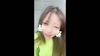 Korean girl smoking spitting outside 2