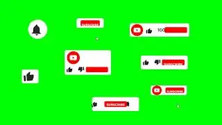 Free YouTube Subscribe Buttons | Subscribe Pop Up | Green Screen | YouTube bell I cons