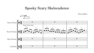 Spooky Scary Skelecadence! | Drumline Cadence