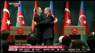 Cumhurbaşkanı Erdoğan ve İ.Aliyev'in Samimi Kucaklaşması 15 Mart 2016 Basın toplantısı son