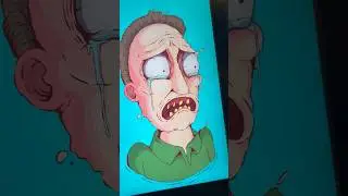 Rick & Morty Artwork in Adobe Illustrator ✨✍️ Jerry Smith 