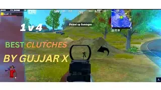 TOP 5 BEST CLUTCH BY GUJJAR X 😵‍💫 @GujjarXyt  || SOLO VS SQUAD || PUBG MOBILE LITE. #godpraveenyt