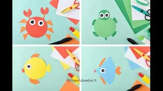 Lavoretti: Animali Marini di Cartoncino | Tutorial 🦀