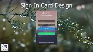 Sign in form design with only HTML & CSS