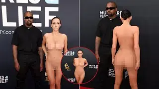 Kanye West and Bianca Censori  Grammys 2025 by cops after shocking red carpet appearance: source
