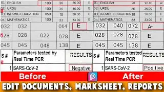 How to Edit Documents , Result cards, Mark sheet ,Certificate & Medical Reports in PicsArt Android