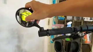 Rear View Mirror for Bike & Electric Scooter Handlebar Ends - easy install