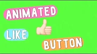 ANIMATED LIKE BUTTON GREEN SCREEN