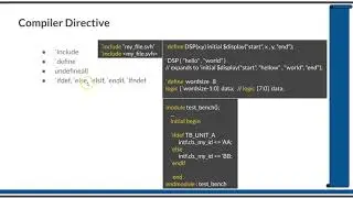 Course : Systemverilog Verification 2 : L6.1 : Compiler Directives