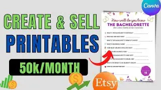 Canva Tutorial : How To Create and Sell Printable On Etsy