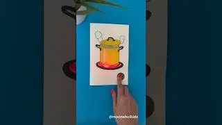 DIY “Boiling pan” interactive card. Easy and fun paper electronics project for beginners.