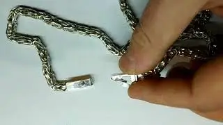 Цепь на шею, серебро, Византия, лисий хвост скругленый 125 грамм, замок коробка