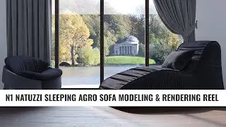 N1 Natuzzi Sleeping Agro Sofa Modeling Rendering