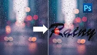 Photoshop Tutorial | Rain Text Effect in Photoshop Tutorial