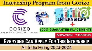 Corizo Internship Training Program 2023 | Many Role For IT Student | Apply Now #internship #intern