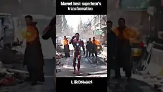 Топ превращения супергероев #transformation #dccomics #marvel #ironman #hulk #марвел #супергерои