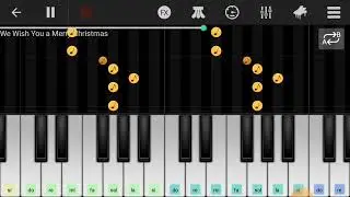 Easy Piano Tutorial: We Wish You A Merry Christmas (slow speed)