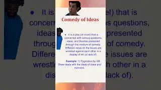 What is Comedy of Ideas? 