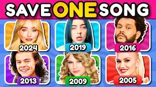 Save One Song per YEAR: 2024 ⏩ 2005 🎤🎵 | Music Quiz