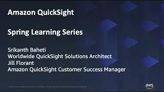 Virtual Developer Workshop: Dashboard Embedding with Amazon QuickSight