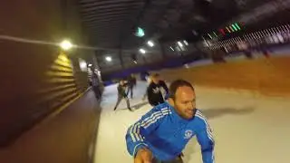 Fast ice skating lap with friends - GoPro session