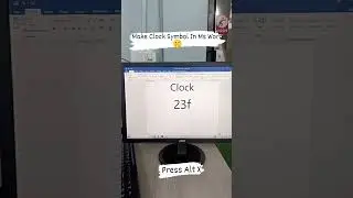 Make Clock Symbol In Ms. Word 🤫