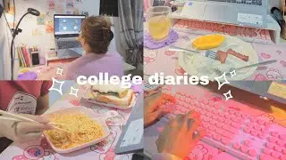 College diaries 📔 synchronous classes, getting things done, cramming, study vlog | Philippines