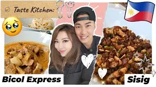 Taste Kitchen: Koreans Try Cooking Filipino Food 🫠🫣🤤| Sisig | Bicol Express #Filipino #food
